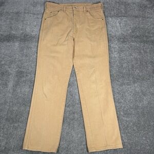 Vintage Lands End Jeans Men's 36x31 Brown Straight Leg USA Made